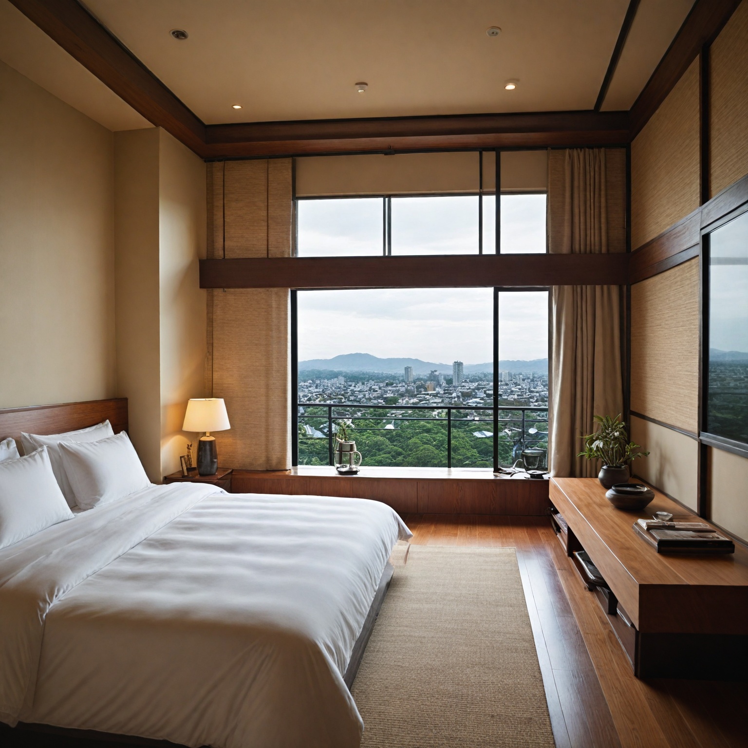 Experience refined comfort in a mitsui kyoto double room with city and heritage views